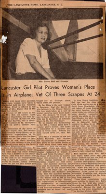 Lancaster Girl Pilot Proves Woman's Place is in Airplane