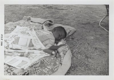 Dickey Asleep on the Beach