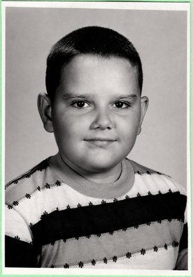 Spooky school portrait, probably third grade, estimated 1961