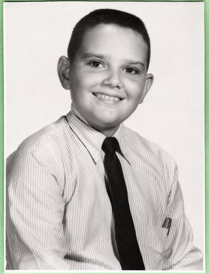 Spooky school portrait, probably fifth grade, estimated 1963