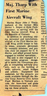 Marine Major John J. Tharp Serves with First Marine Aircraft Wing in Vietnam