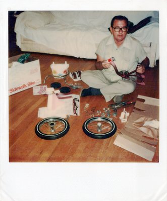 Buster Bell Assembling Heather’s First Bicycle – 1980
