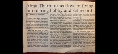 Alma turned love of flying into daring hobby