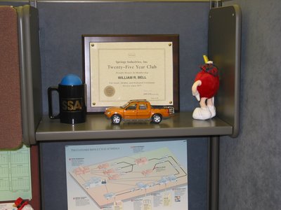 Dickey Bell’s Work Cubicle at Springs Industries – Early 2000s