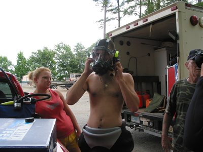 Water rescue training.