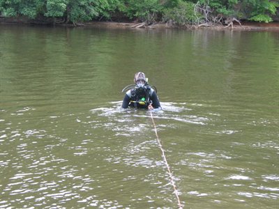 Water rescue training.