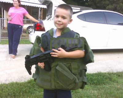 Not quite the correct weapon, but it was readily available.