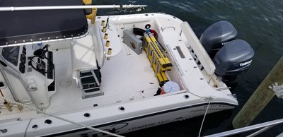 Working out of the boat!