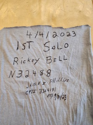 The First Solo – Cutting the Shirt Tail