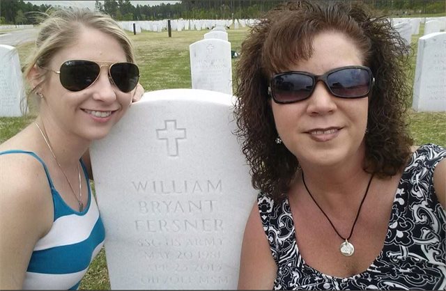 Tammy Sims with another woman at a memorial